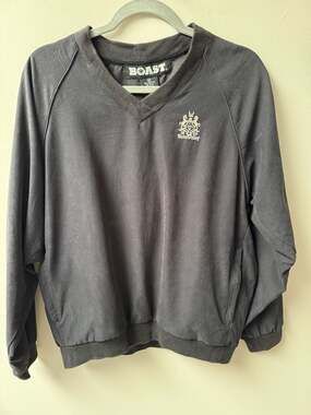 Vintage Boast Kebo Valley Golf Club V-Neck Pullover Windshirt - Black Size M